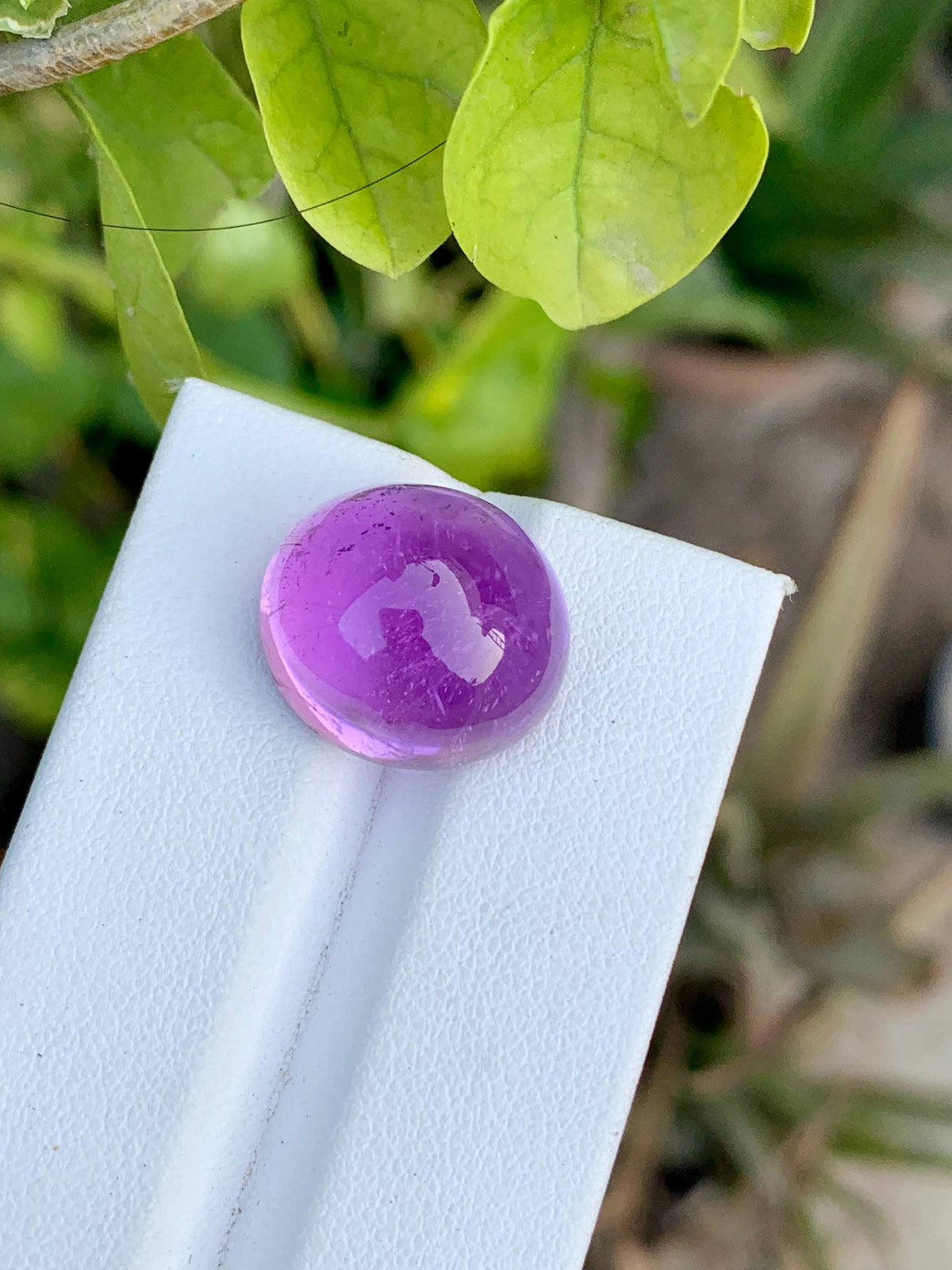 Magenta Pink Kunzite Cabochon: 25.95 CT Oval Gemstone
