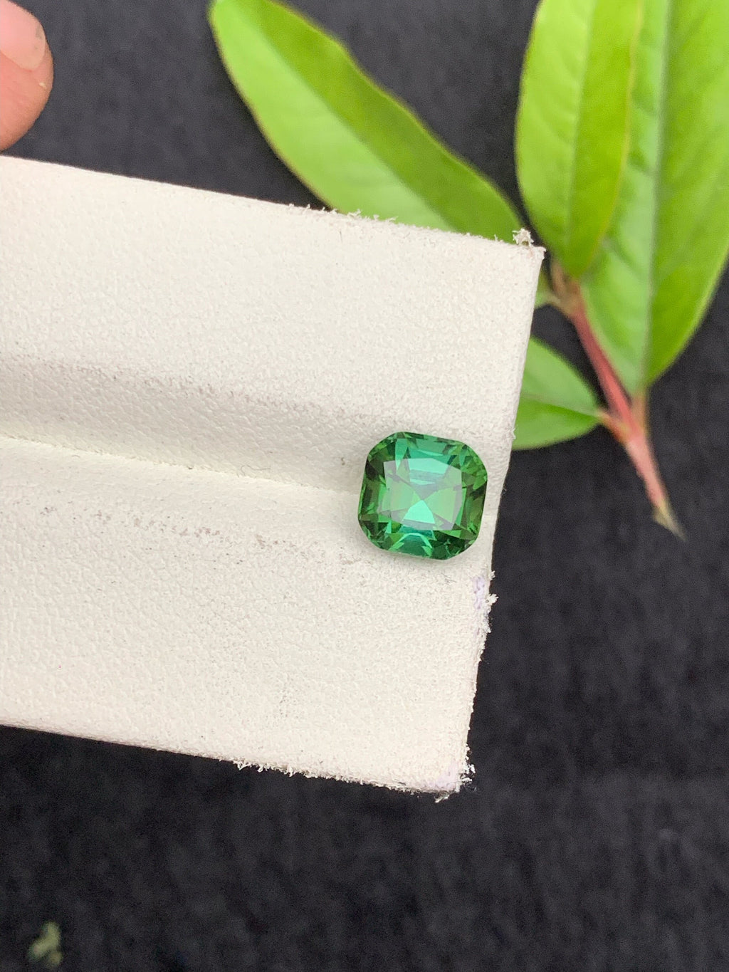 Natural Blue Green Tourmaline Gemstone: Cushion Cut, Afghanistan Origin