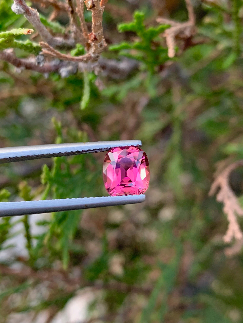 Pink Tourmaline Gemstone: 1.90 CT Cushion Cut, October Birthstone