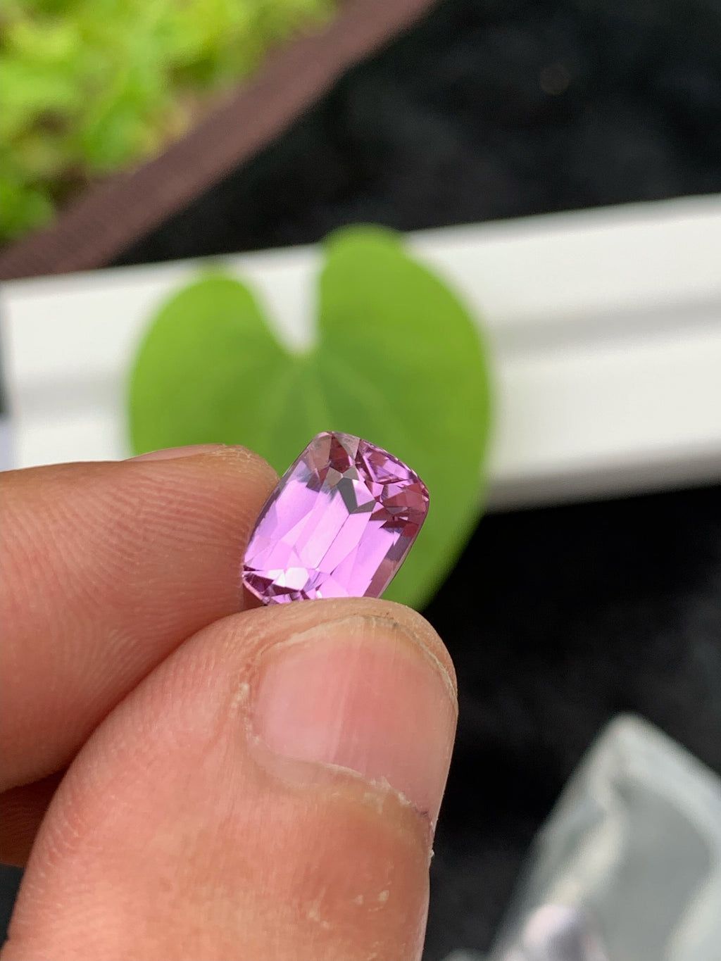 Pink Kunzite Gemstone: 4.85 CT Faceted Cushion Cut Stone