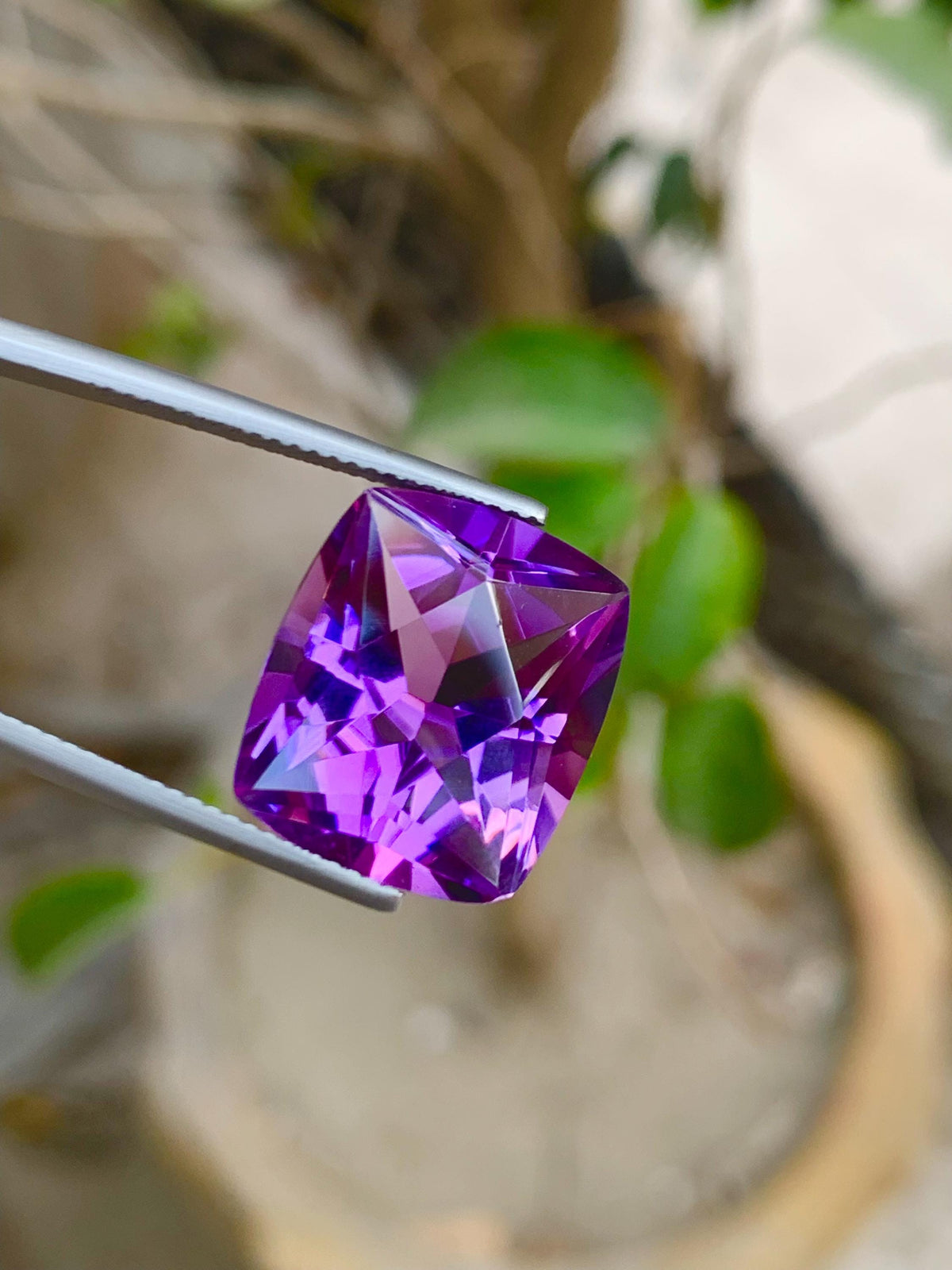Amethyst 13.40 Carat Fancy Cut Gemstone from Brazil – Vivid Purple Loose Stone