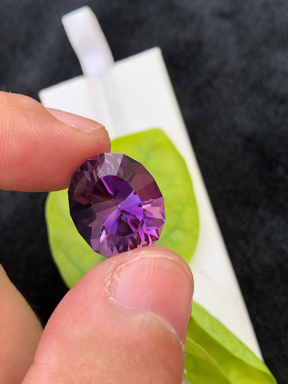 Natural Faceted Amethyst Gemstone: Purple Oval Loose Stone, 12.75 CT