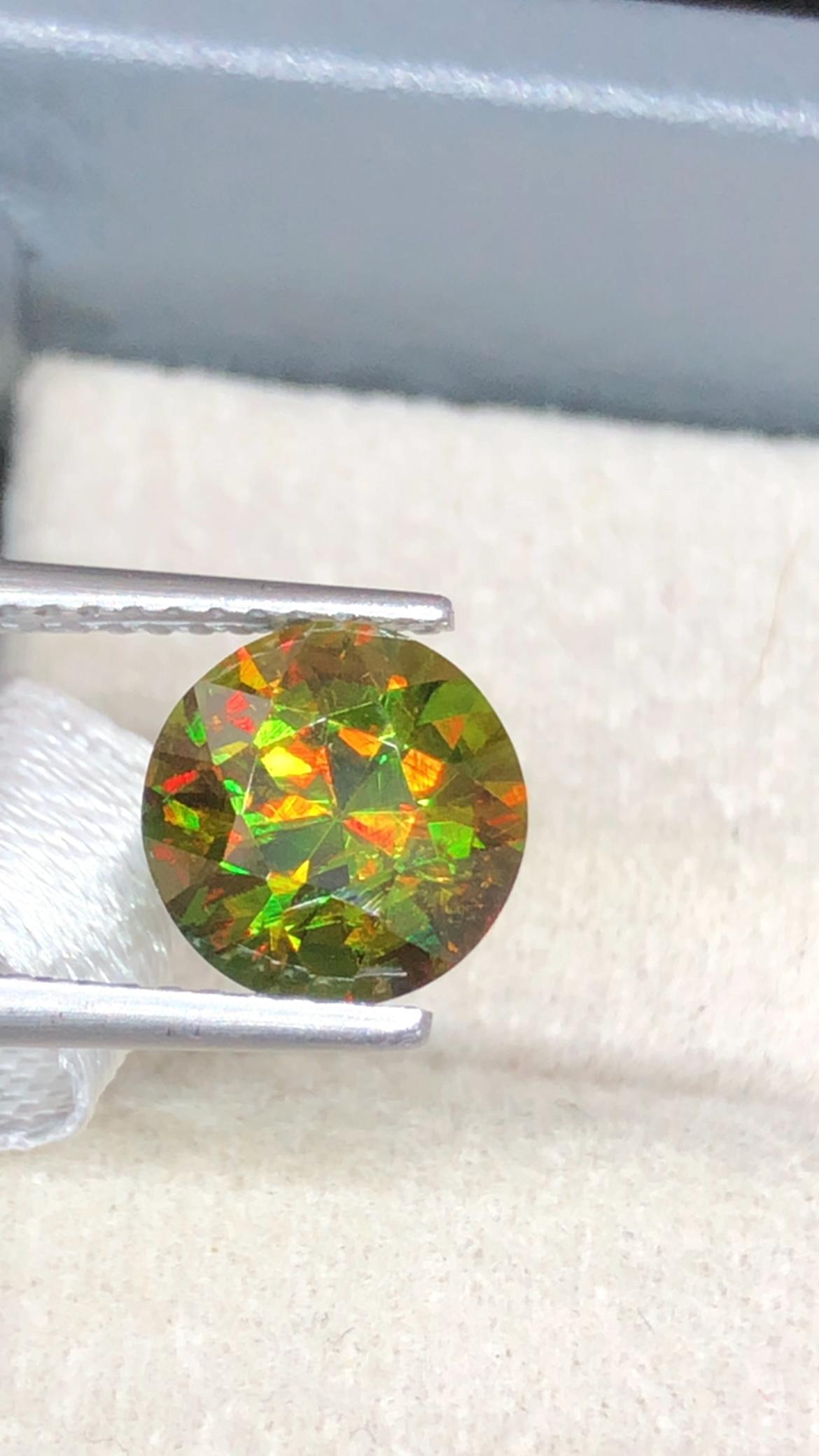 Chrome Sphene 2.10ct Round Cut From Madagascar