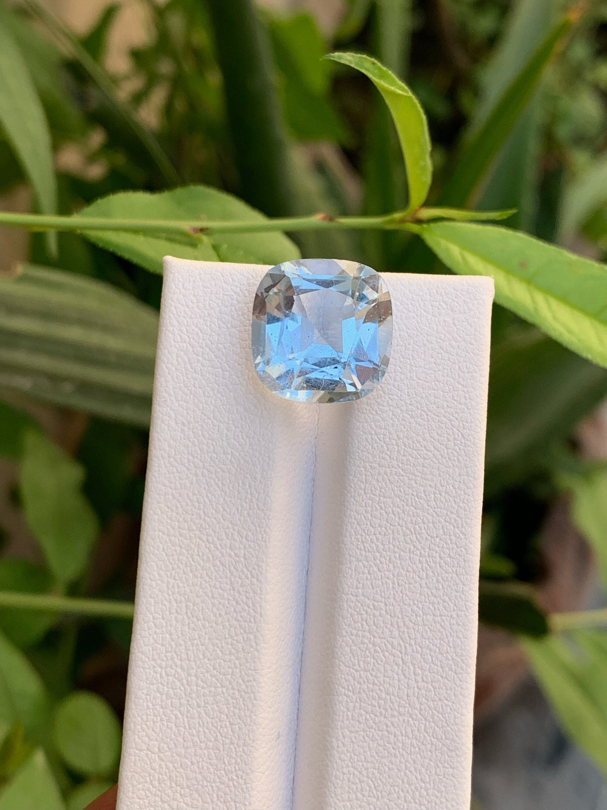 Santa Maria Aquamarine Gemstone: 10.45 CT Cushion Cut, Brazil