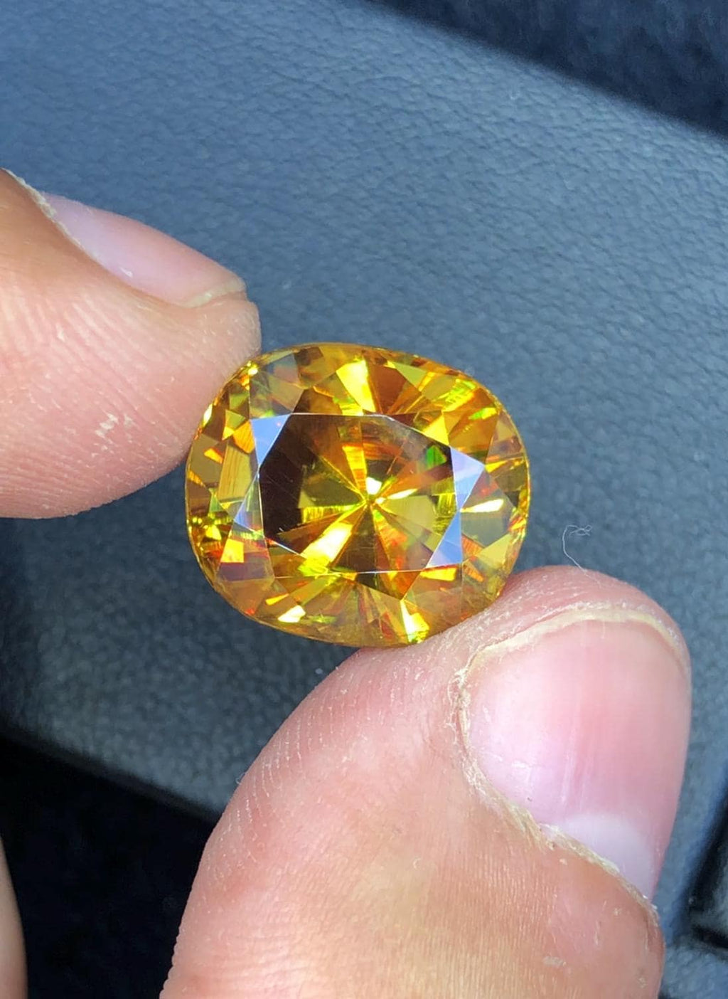 10.45 CT Oval Sphene Gemstone: Greenish Yellow Titanite, August Birthstone