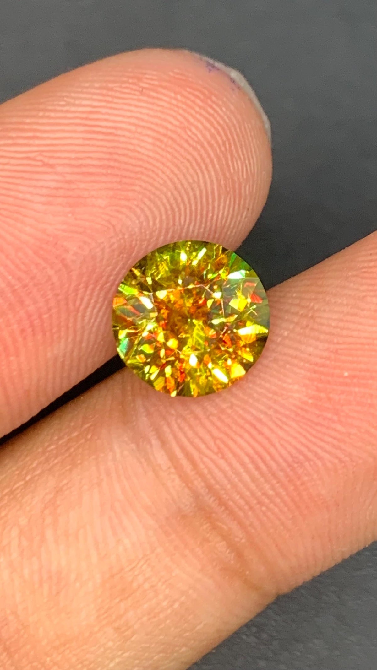 2.80 ct Chrome Sphene Gemstone: Natural Nugget Green Titanite