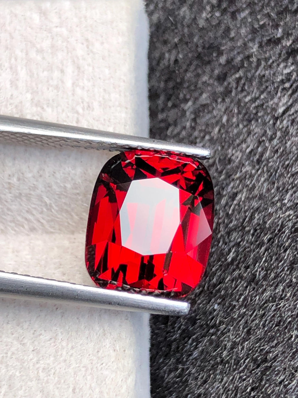 Rhodolite Garnet 5.86ct Cushion Cut Vibrant Reddish Gemstone from Tanzania