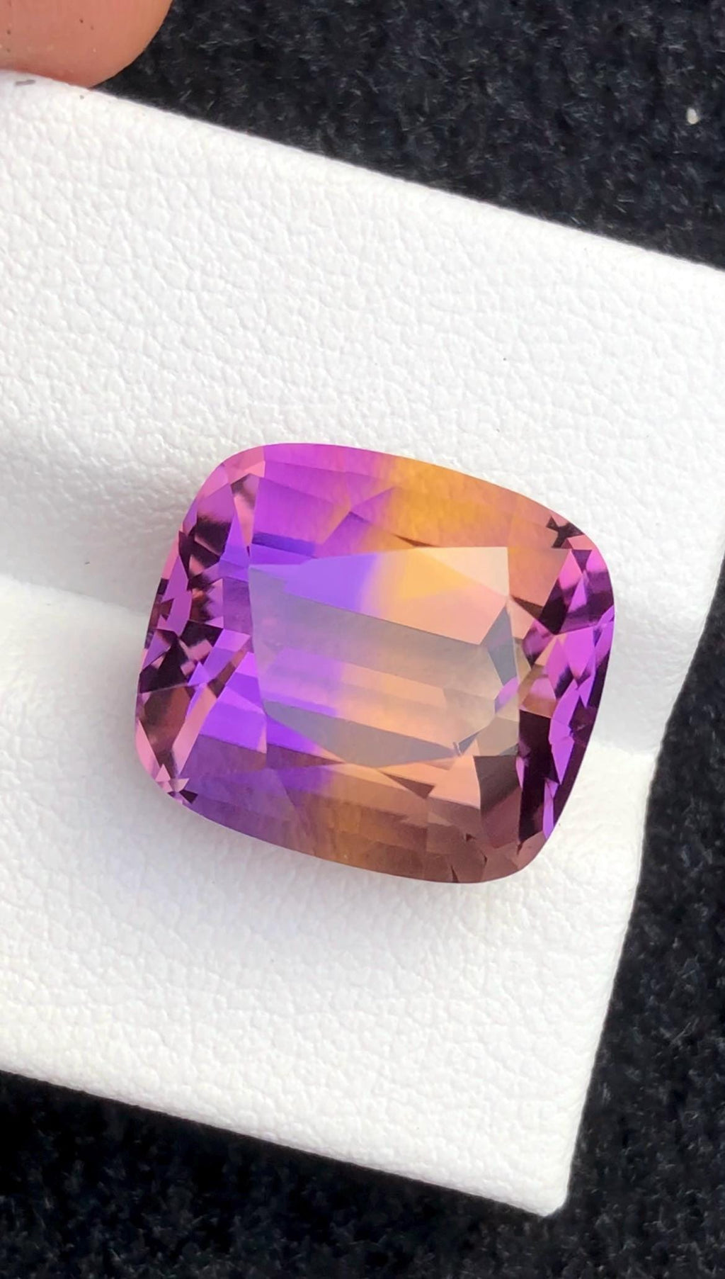 Bi-Color Ametrine 12.50 Ct Cushion Cut – Gemstone from Brazil
