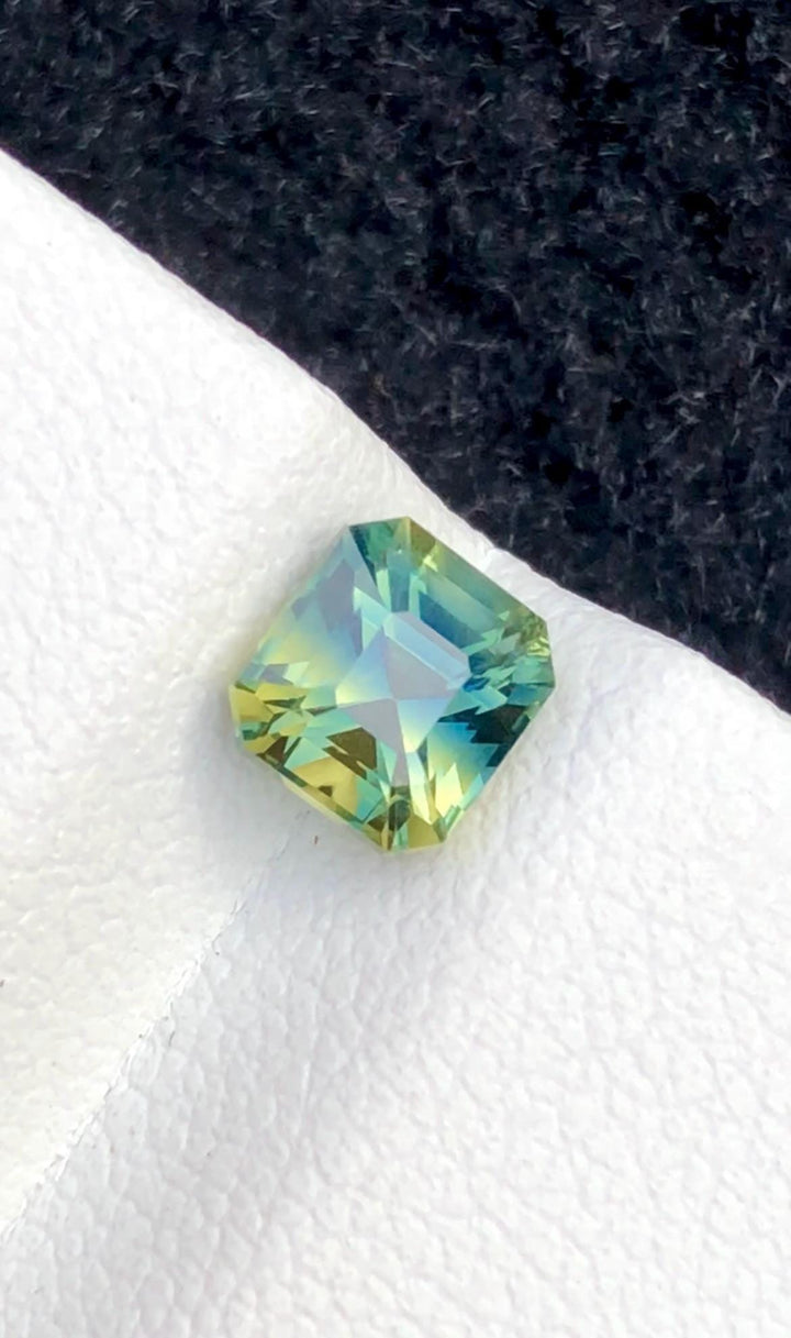 Green Blue Bicolor Sapphire 1.17 Carat Octagonal Cut Loose Gem - Sri Lanka Certified