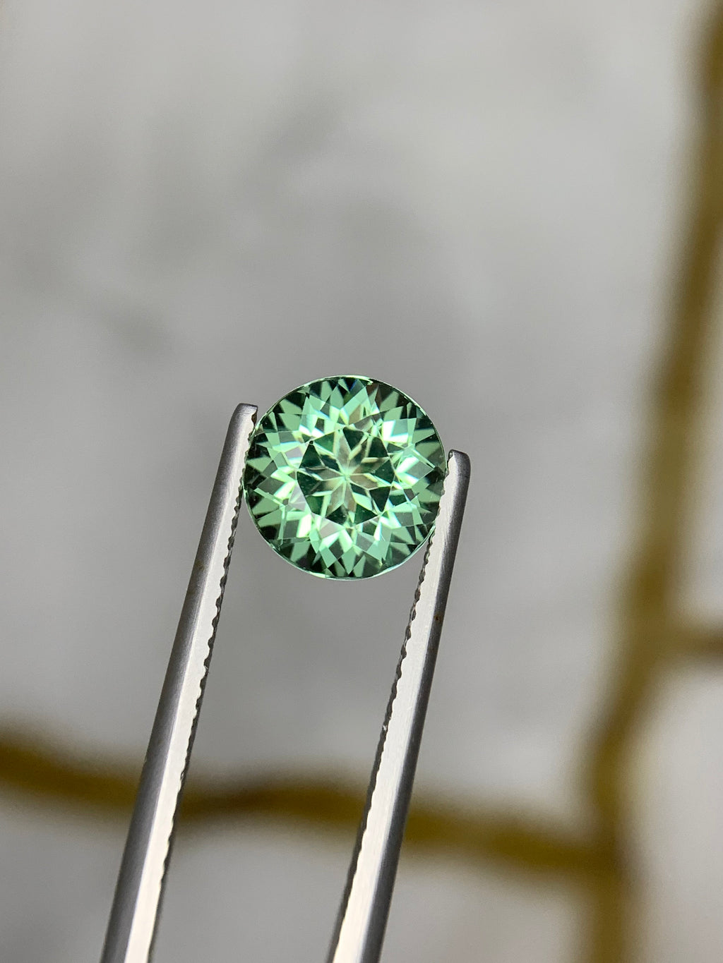Lagoon Green Tourmaline Gemstone: Round Cut, 2.95 CT Loose Stone