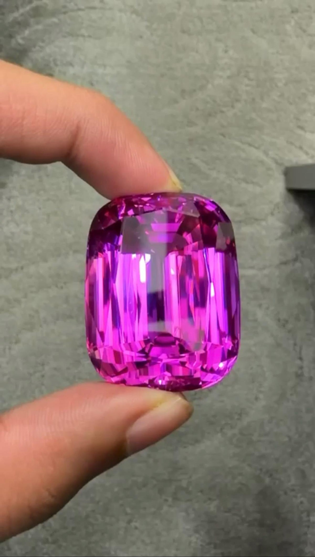 Pink Kunzite 227.50ct Cushion Cut Gem - Big Size Kunzite from Afghanistan