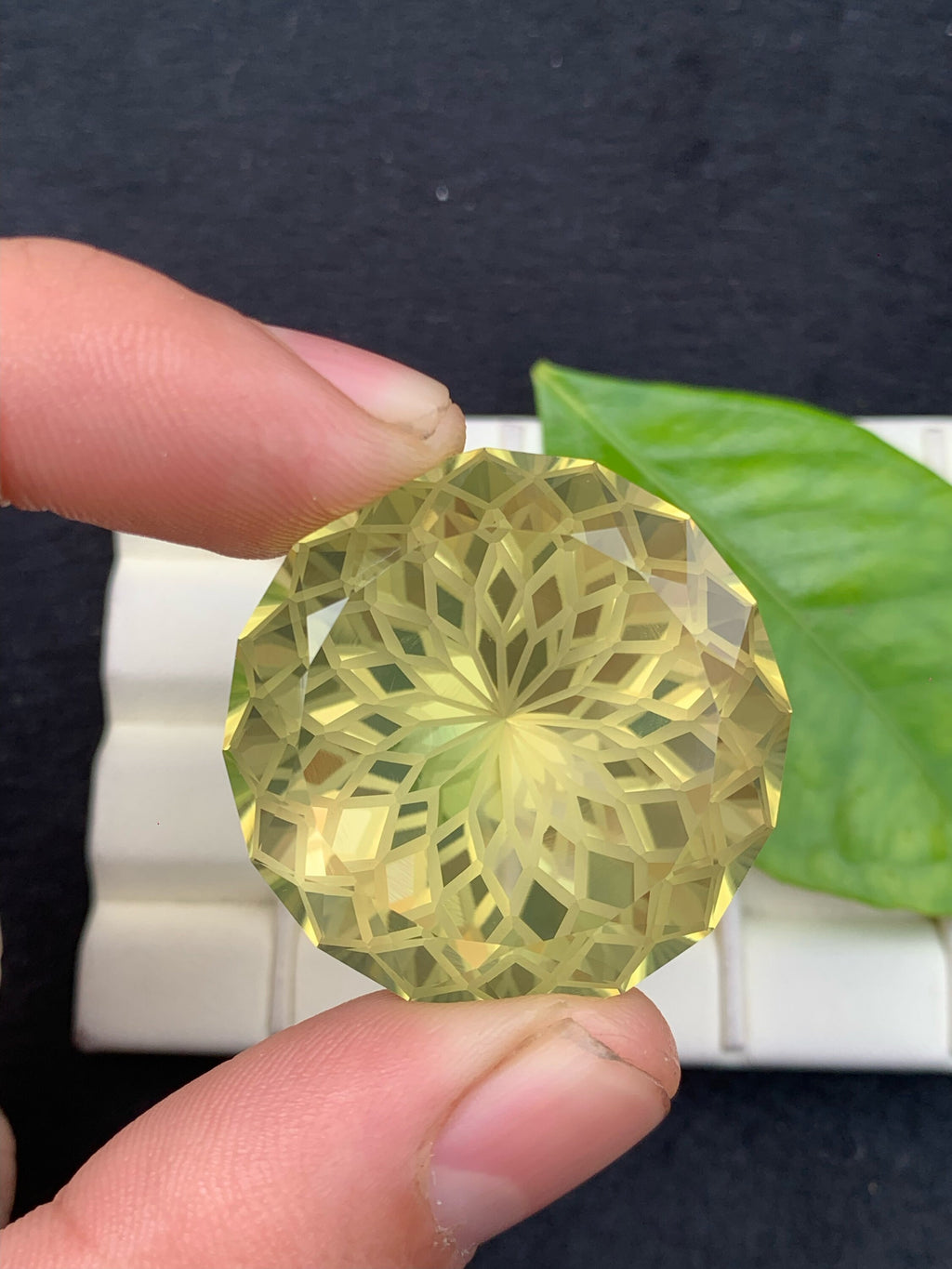 Flower Cut Yellow Citrine Gemstone: Natural Loose Stone, 131.75 CT