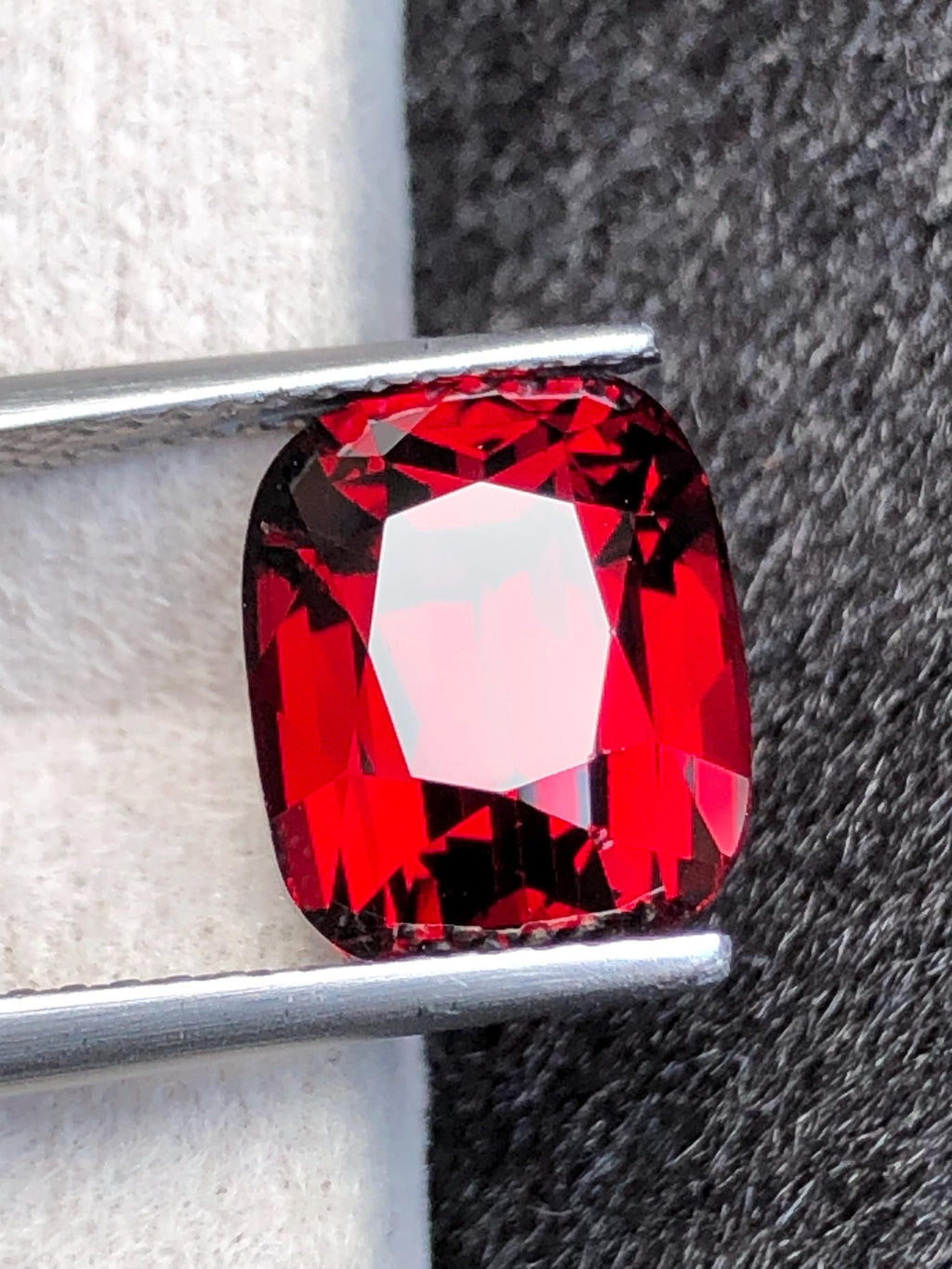 Rhodolite Garnet 5.86ct Cushion Cut Vibrant Reddish Gemstone from Tanzania