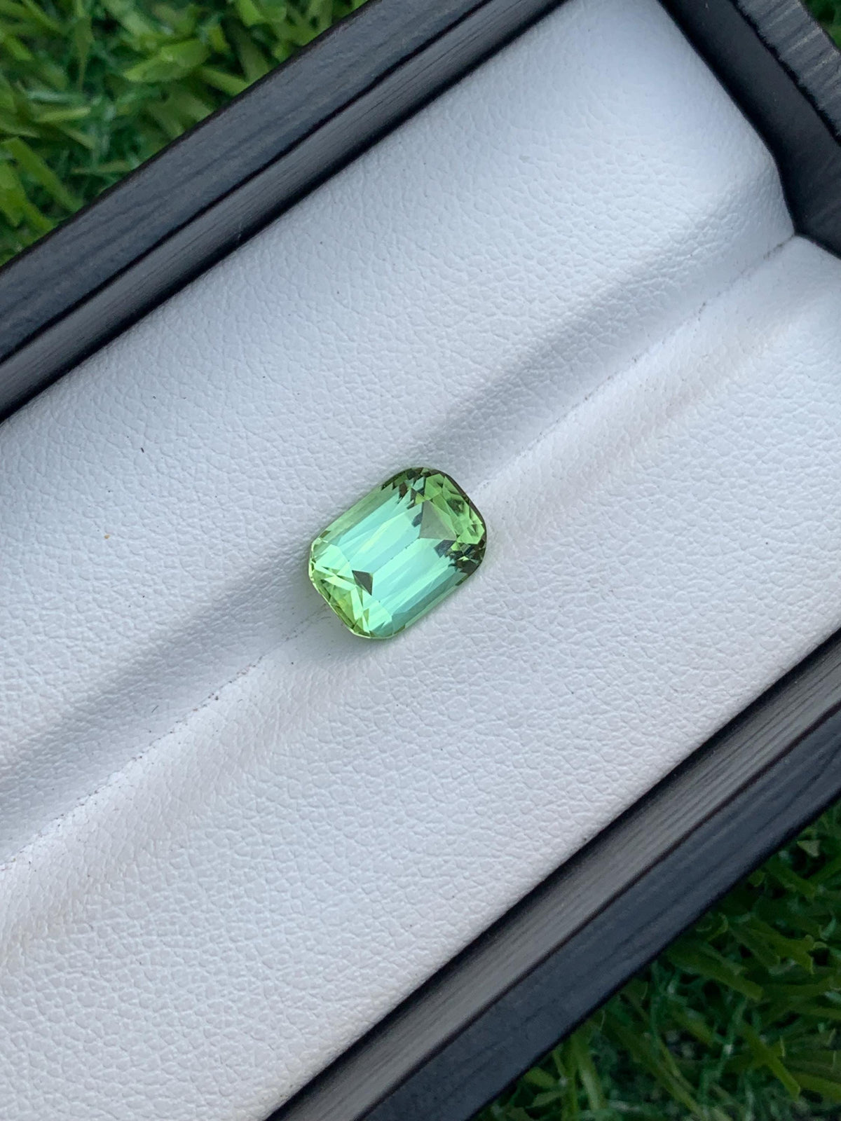 Mint Green Tourmaline Gemstone: Cushion Cut, 2.65 Carat, Afghanistan