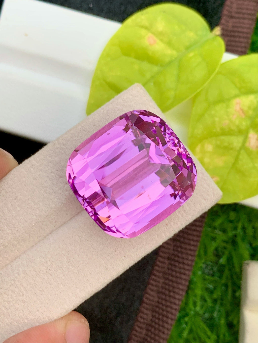 Natural Lilac Kunzite Gemstone: 78.95 CT Flawless Cushion Cut