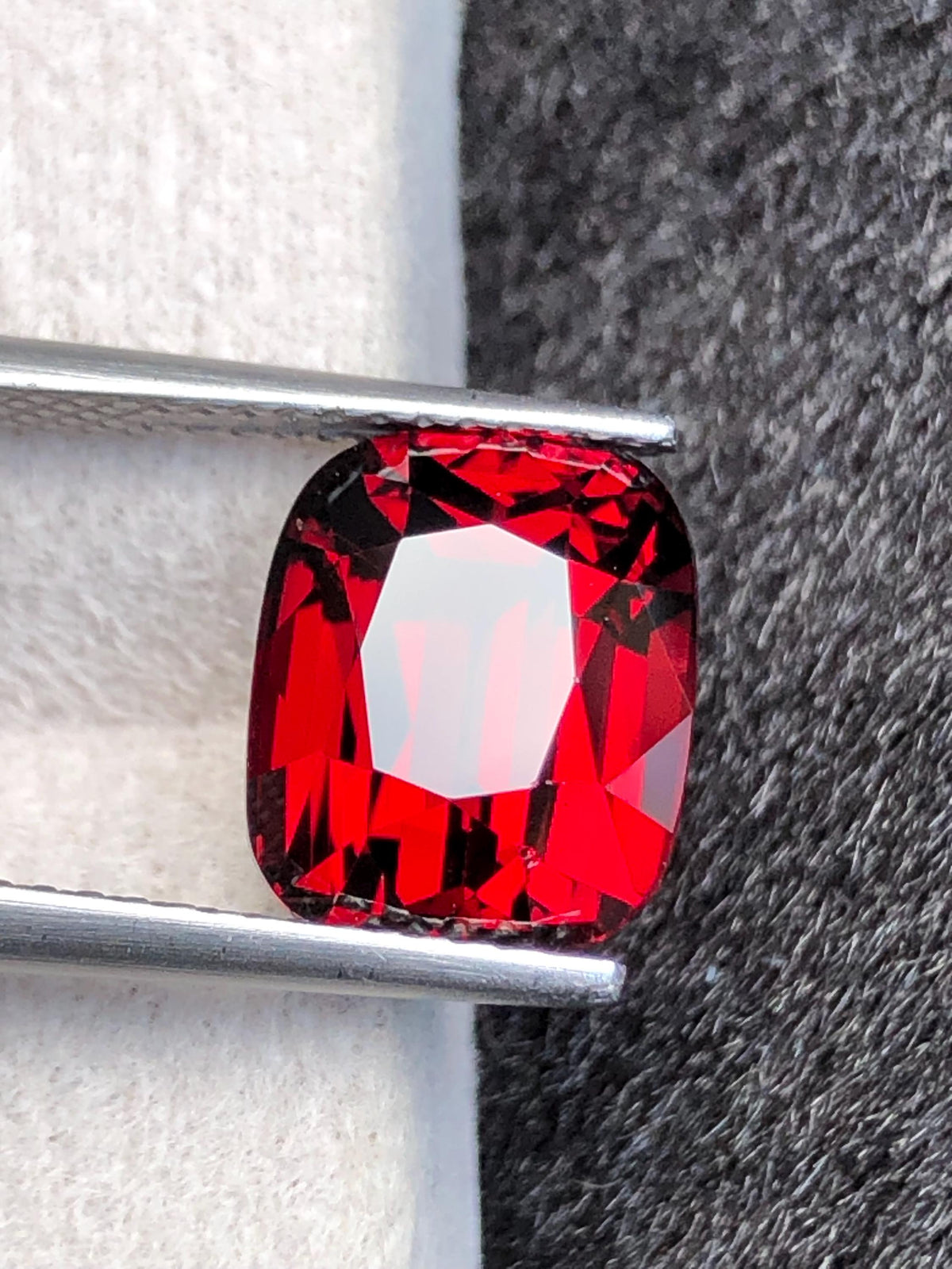 Rhodolite Garnet 5.86ct Cushion Cut Vibrant Reddish Gemstone from Tanzania