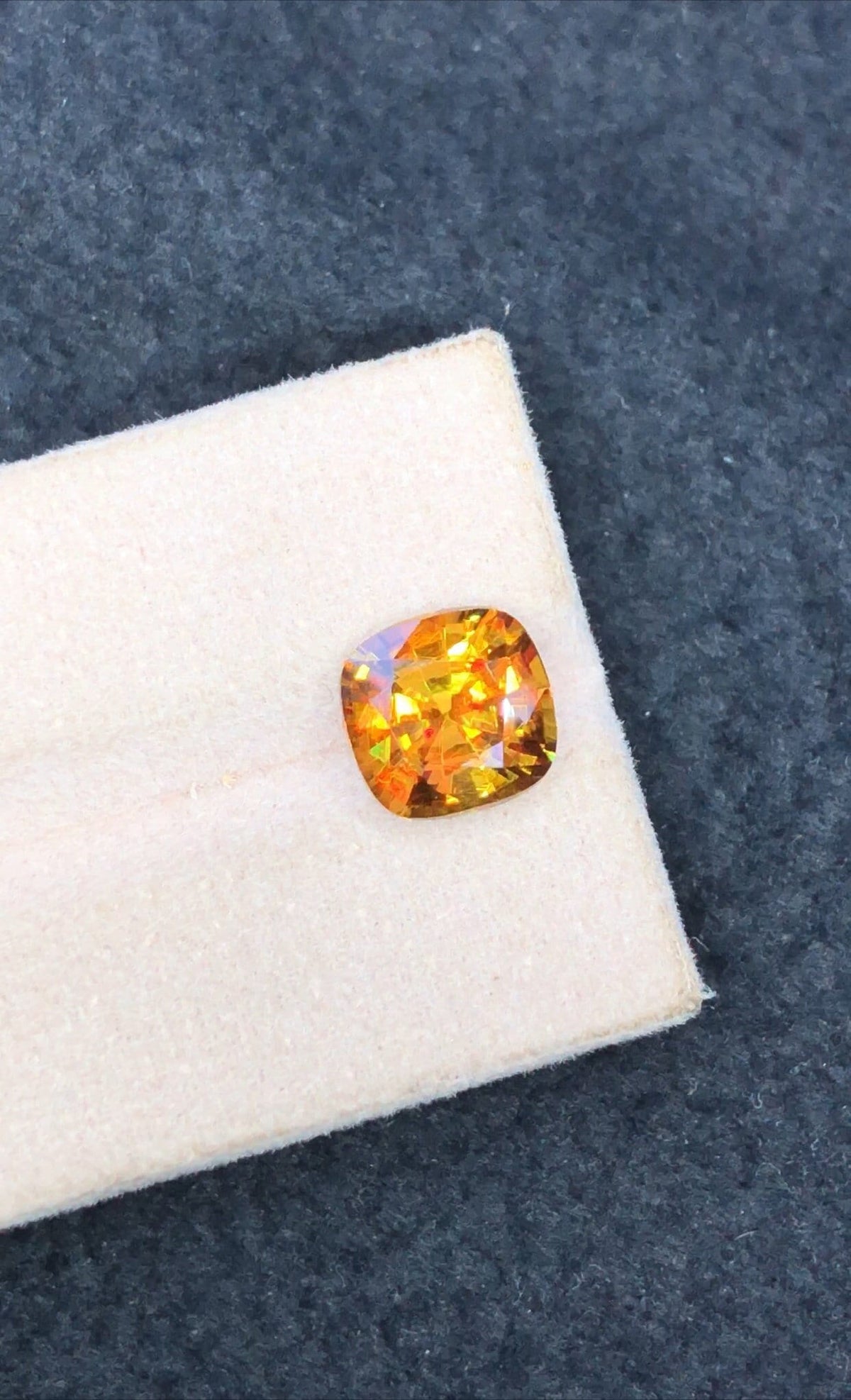 3.60 CT Full Fire Sphene Gemstone: Greenish Yellow Titanite Stone