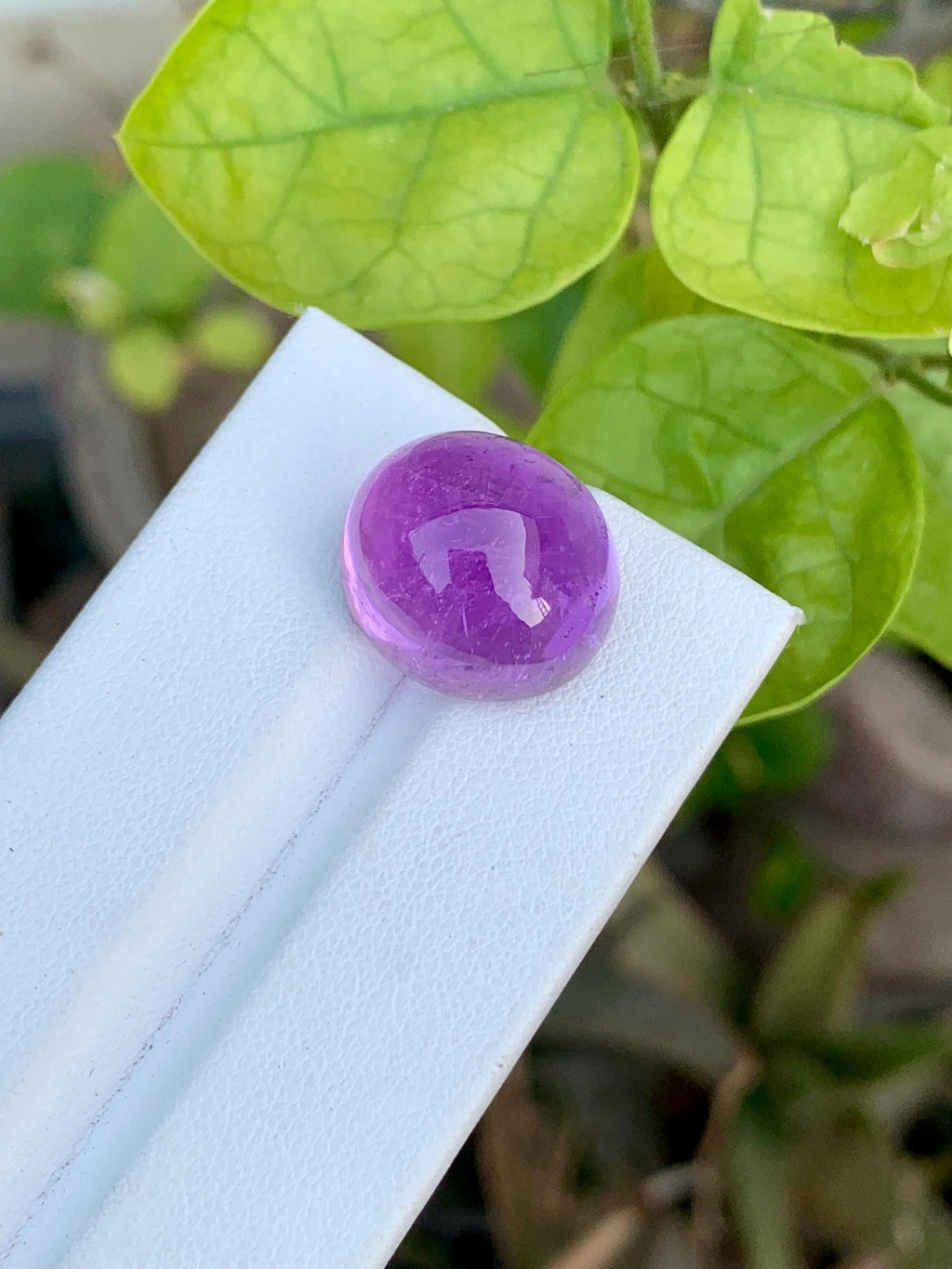 Magenta Pink Kunzite Cabochon: 25.95 CT Oval Gemstone