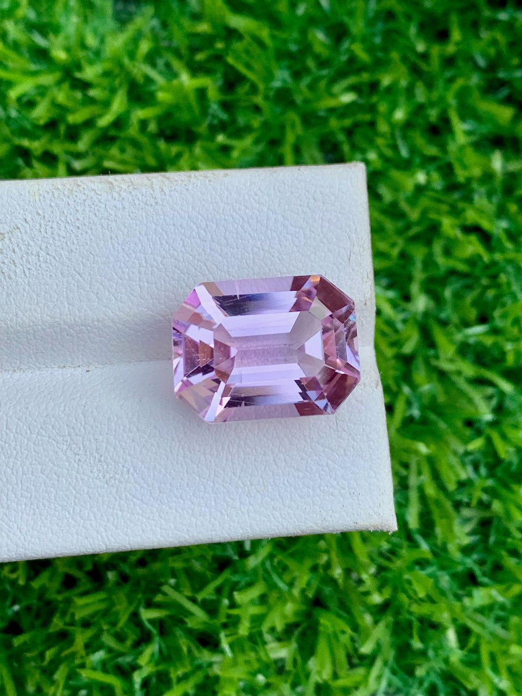 Lavender Pink Kunzite Gemstone: Emerald Cut, 15.05 CT Loose Stone