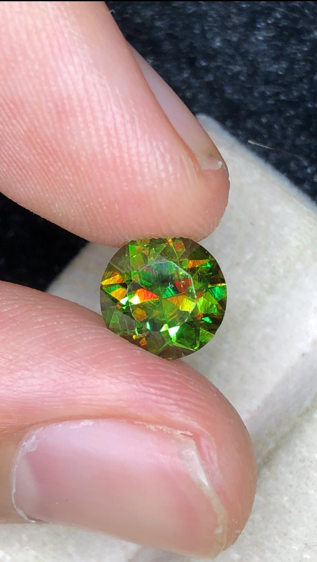 Chrome Sphene 1.10ct Round Cut — Full Fire, Skardu Pakistan