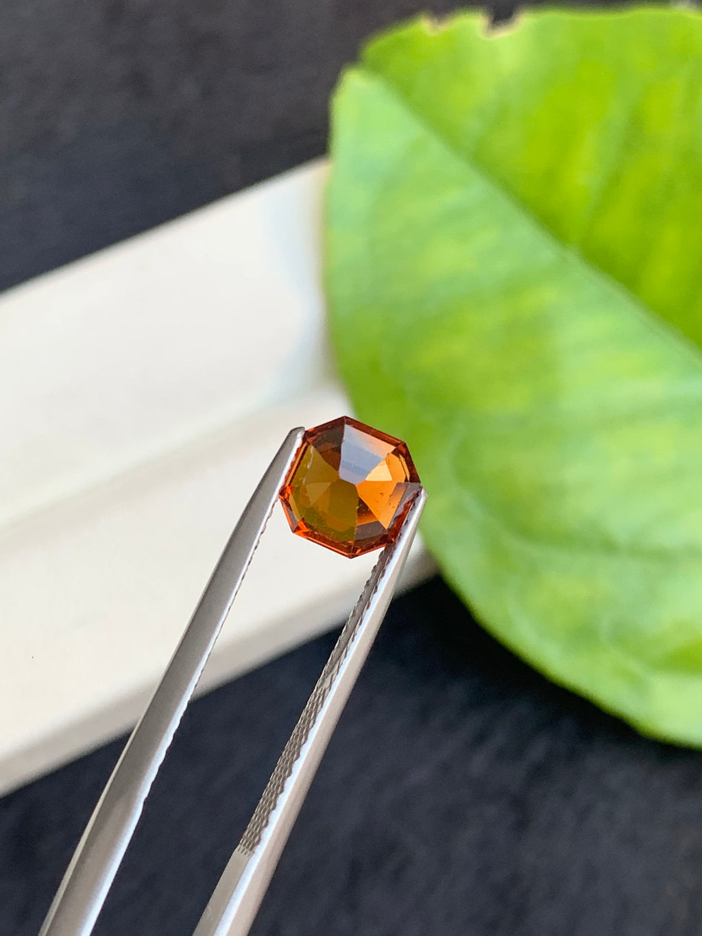 Natural Mandarin Garnet Gemstone: Fanta Color Asscher Cut, 1.50 CT