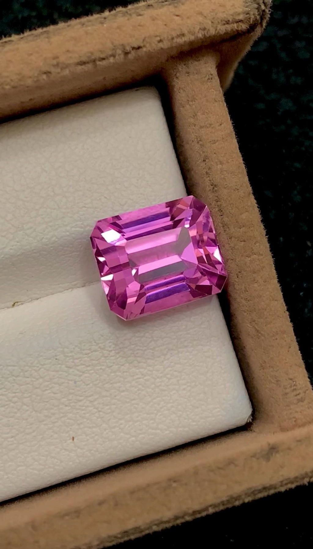 Pink Kunzite 7.80 Carat Emerald Cut Loose Gemstone from Afghanistan