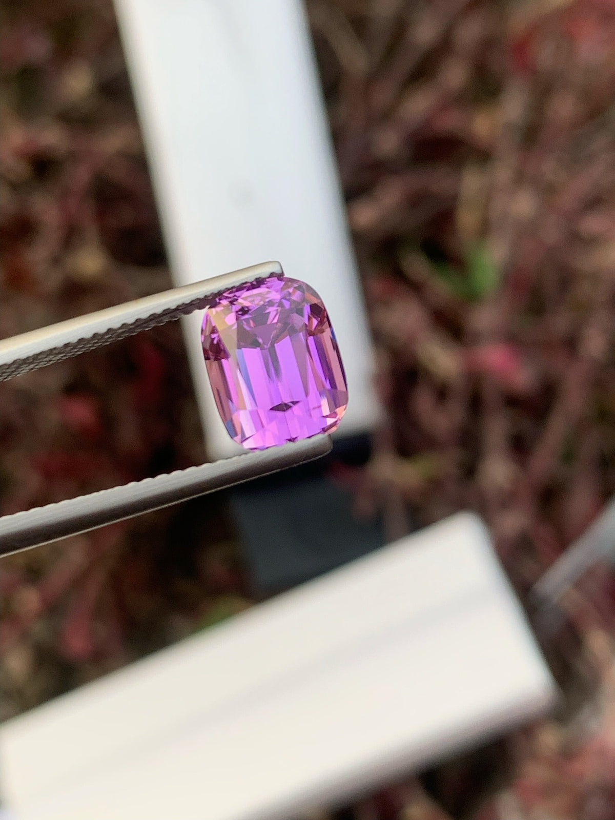 Pink Kunzite Gemstone: 4.95 CT Flawless Cushion Cut Stone