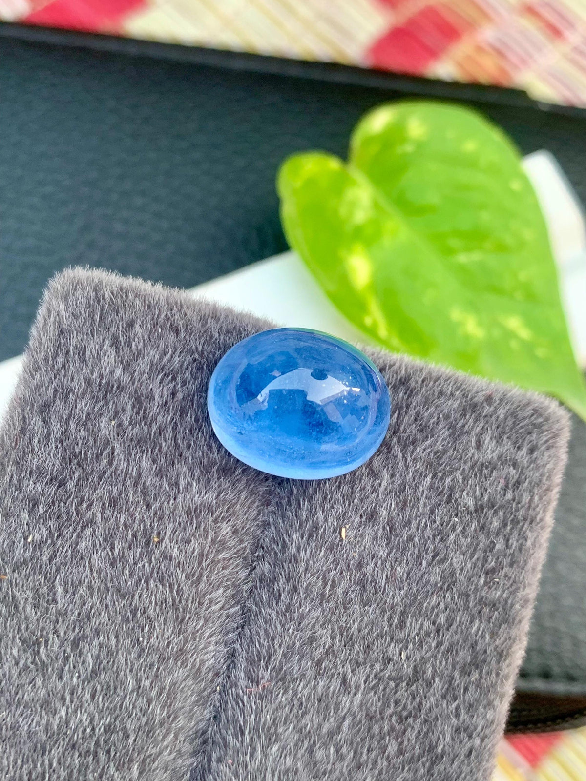 Santa Maria Aquamarine Cabochon: Deep Blue Gemstone, 18.35 CT