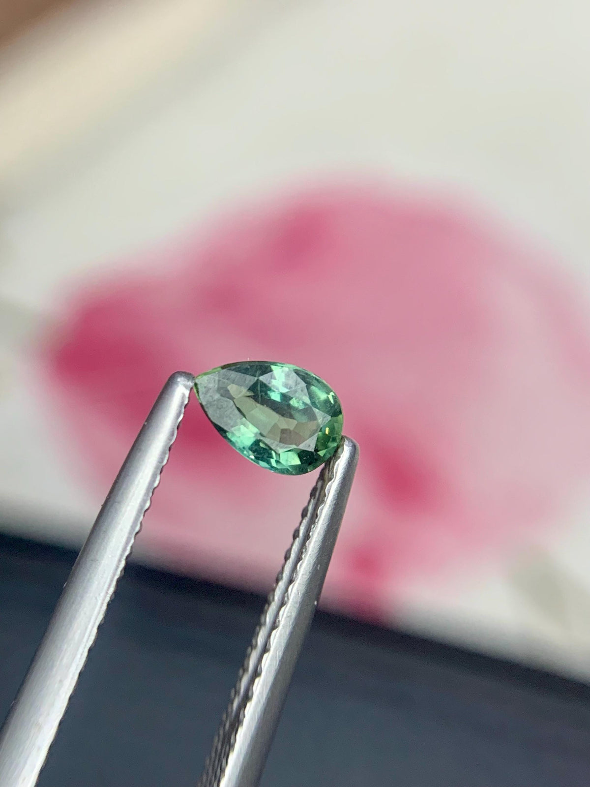 Mint Green Pear Sapphire: 0.50 CT Faceted Loose Gemstone