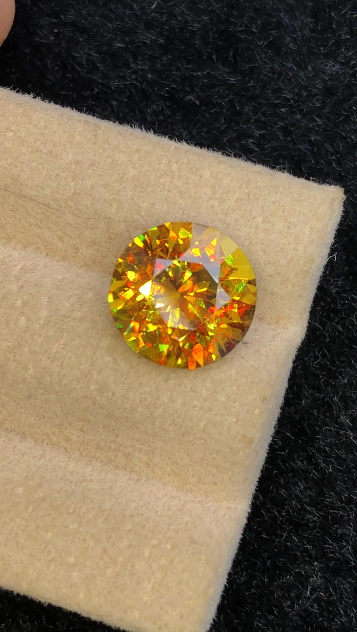 3.50 CT Natural Sphene Gemstone: Round Cut, Himalayan Origin