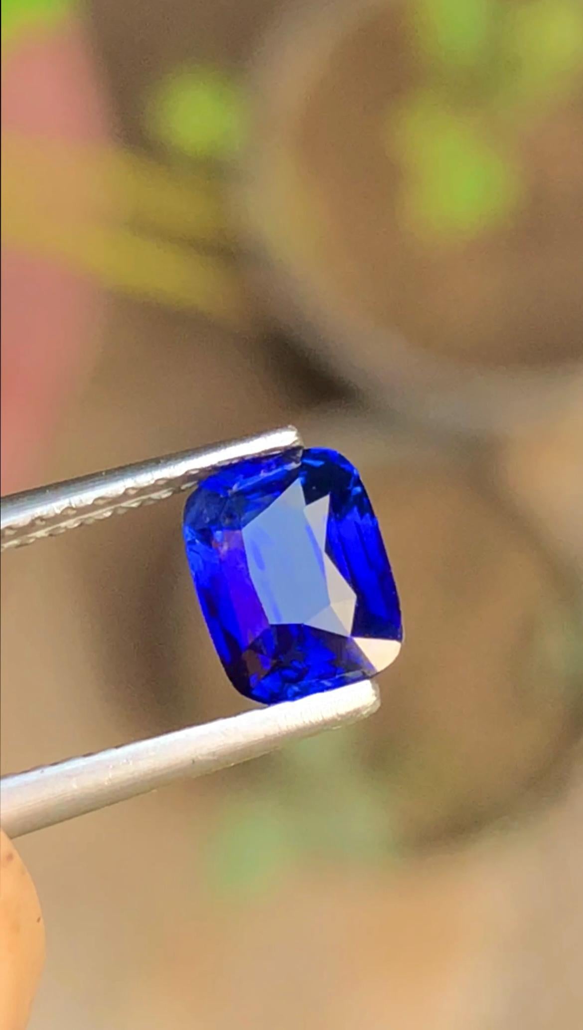 Royal Blue Sapphire 1.19ct Cushion Cut with Certificate – Madagascar Origin