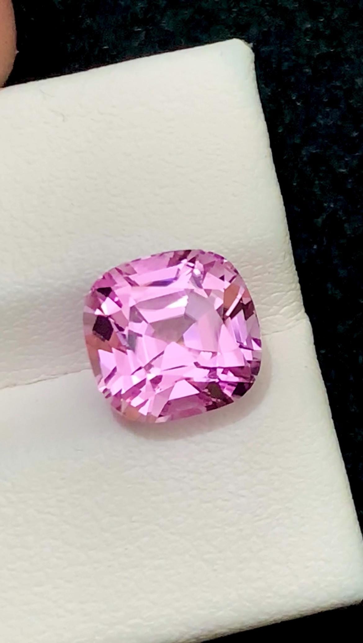 Pink Kunzite 5.05 Carat Cushion Cut Faceted Asscher-Style from Nuristan Afghanistan