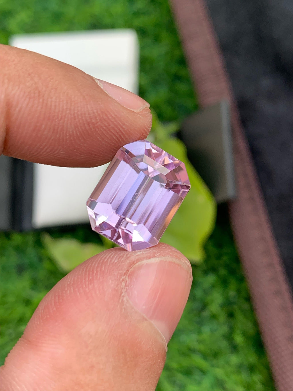 AAA Pink Kunzite Gemstone: Emerald Cut November Birthstone, 13.95 CT