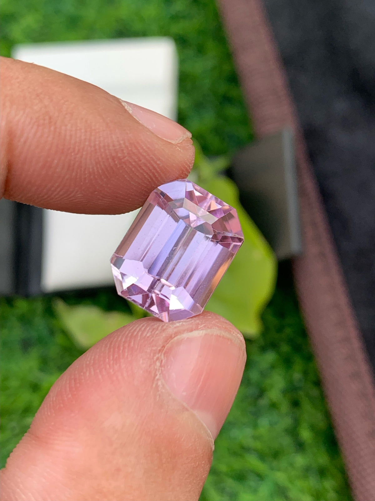 AAA Pink Kunzite Gemstone: Emerald Cut November Birthstone, 13.95 CT