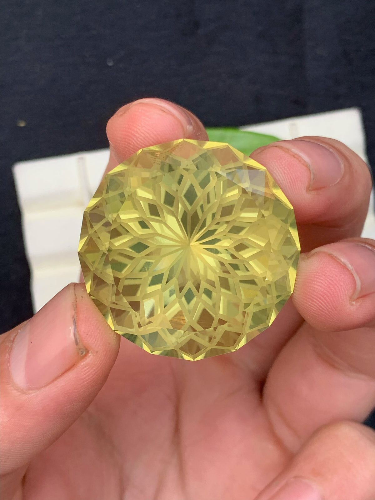 Flower Cut Yellow Citrine Gemstone: Natural Loose Stone, 131.75 CT