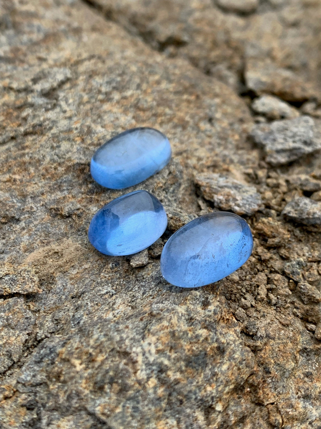 Pure Blue Color Aquamarine Beryl Cabochon Gemstones matching set - 34.30 Carats