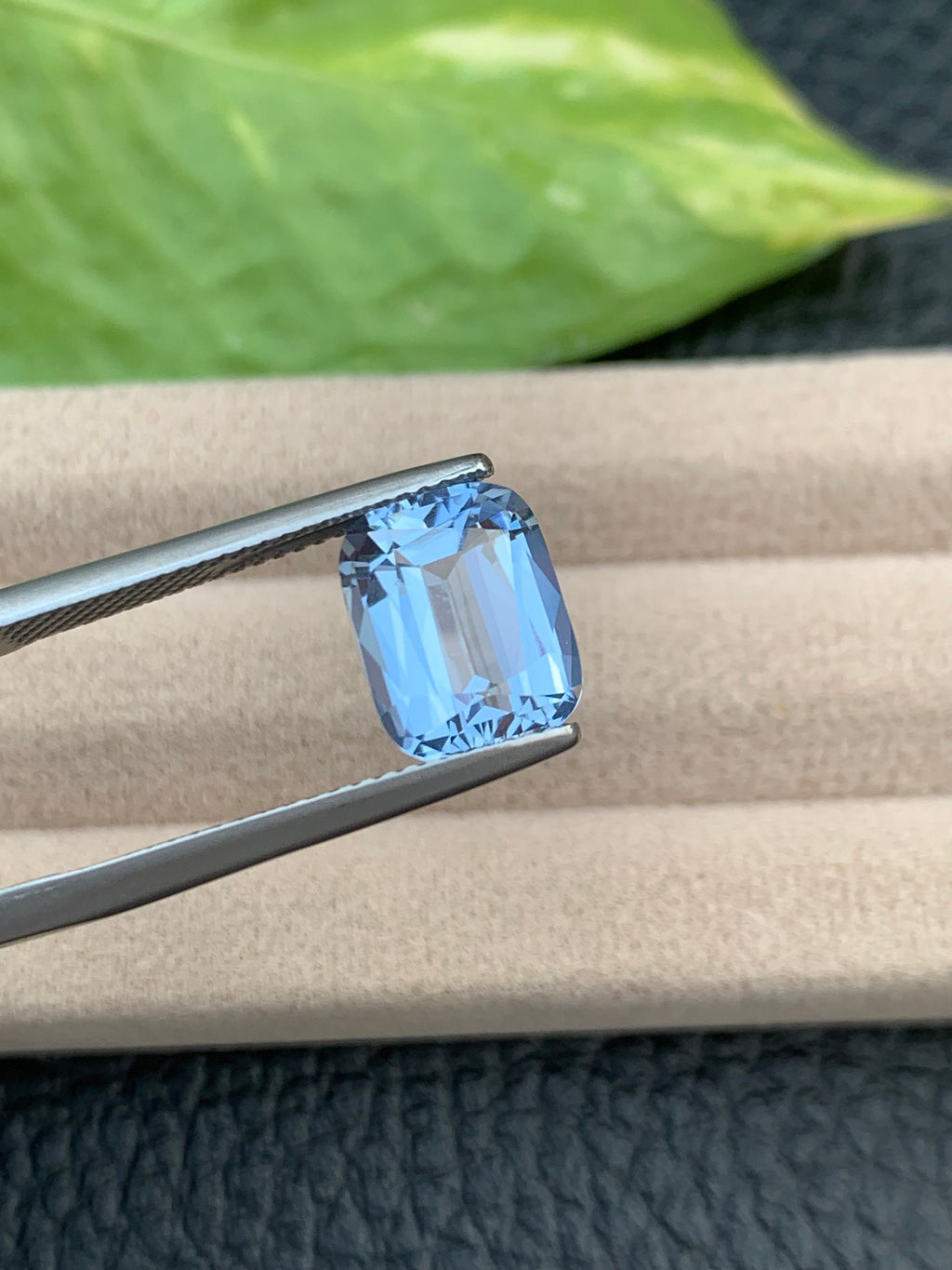 Santa Maria Blue Aquamarine Gemstone: Faceted Cushion Cut, 3.40 CT