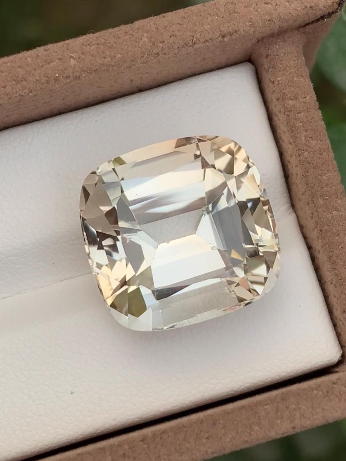 Golden Topaz 33.96ct Cushion Cut – Skardu Pakistan