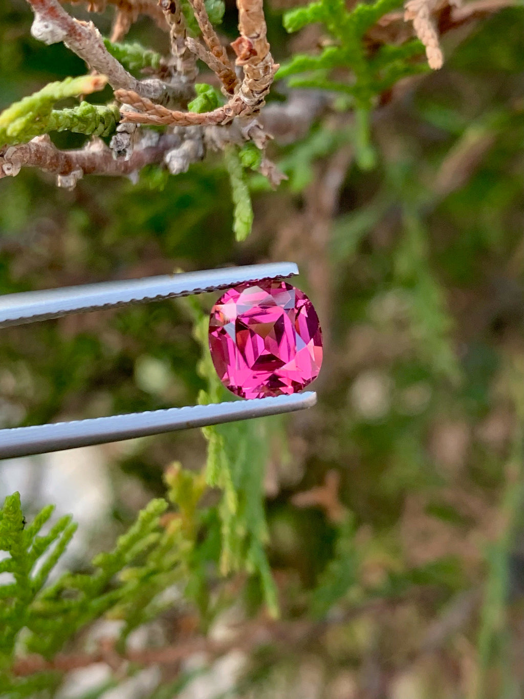 Pink Tourmaline Gemstone: 2.80 CT Faceted Cushion Cut, October Birthstone