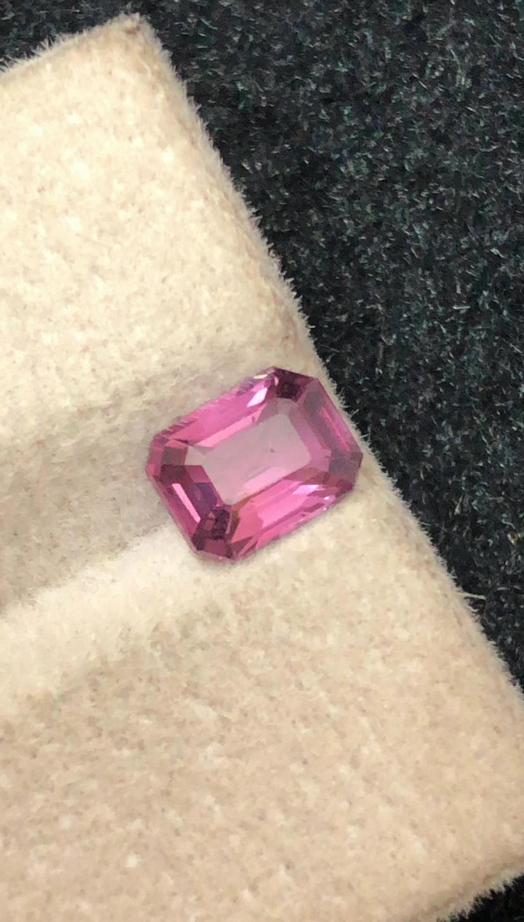 Padparadscha Sapphire 1.13 ct Emerald Cut , Madagascar — Certified Orangey-Pink