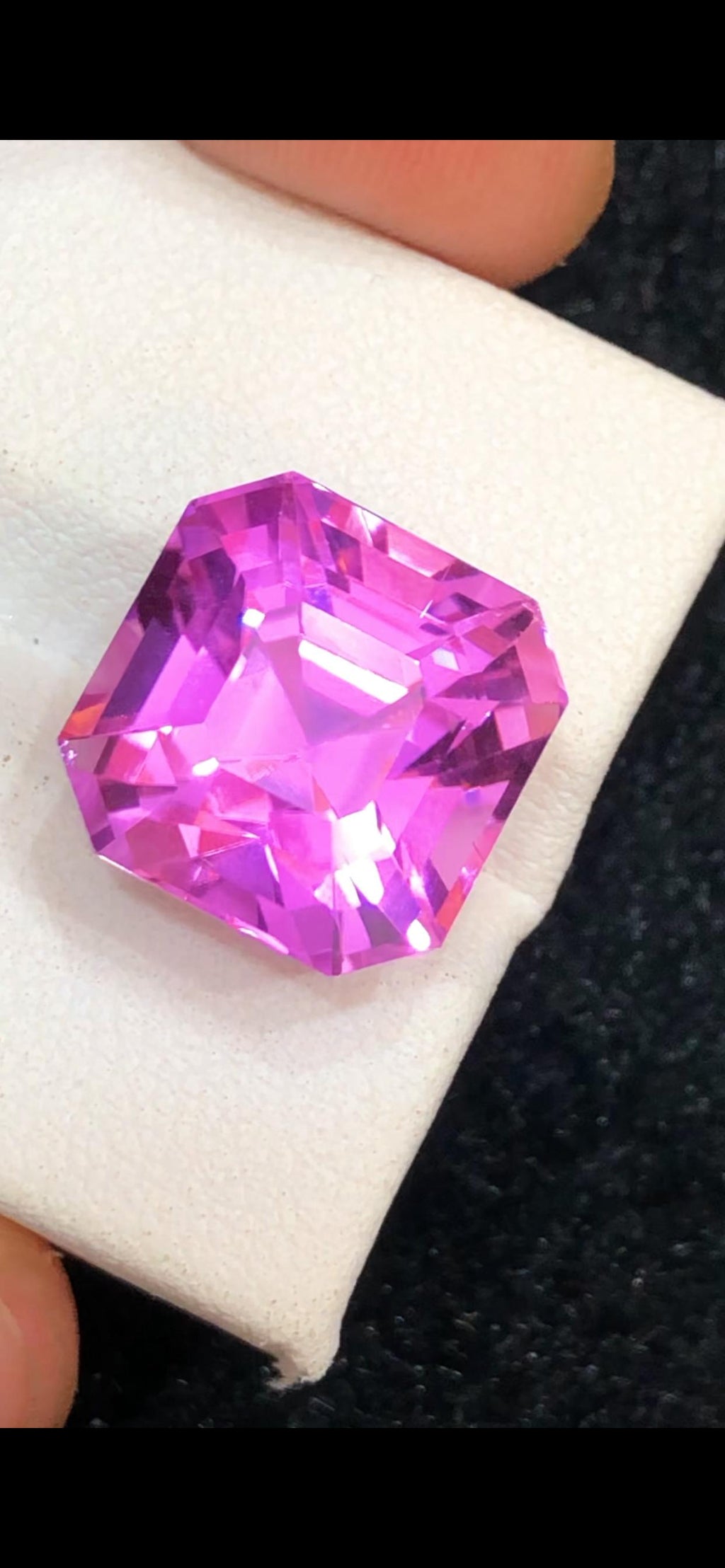 Pink Kunzite Asscher Cut Gemstone – 16.00 Carats (Afghanistan)