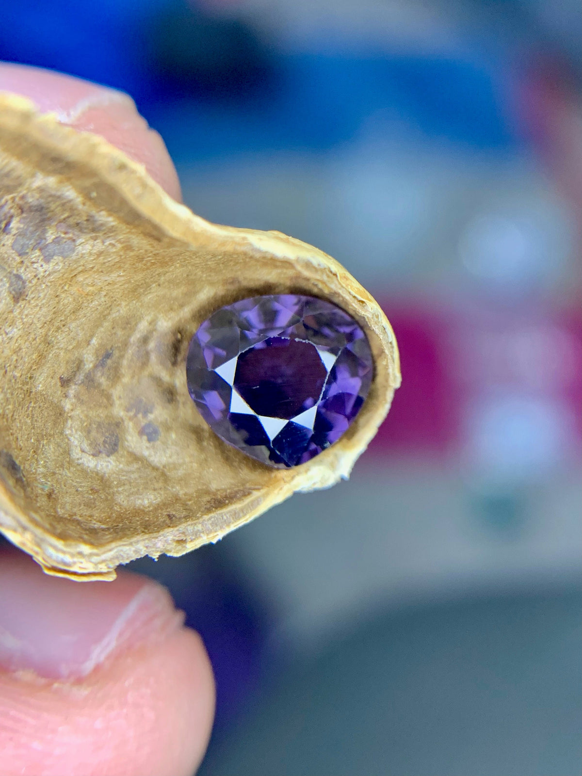 1.65 CT Bluish Purple Spinel Gemstone: Pear Cut, Afghanistan Origin
