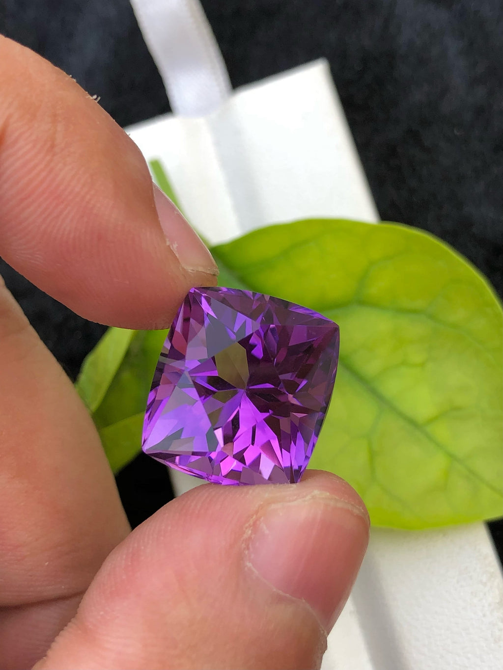 Fancy Cut Natural Amethyst Gemstone: Purple Ring Stone, 17.30 CT