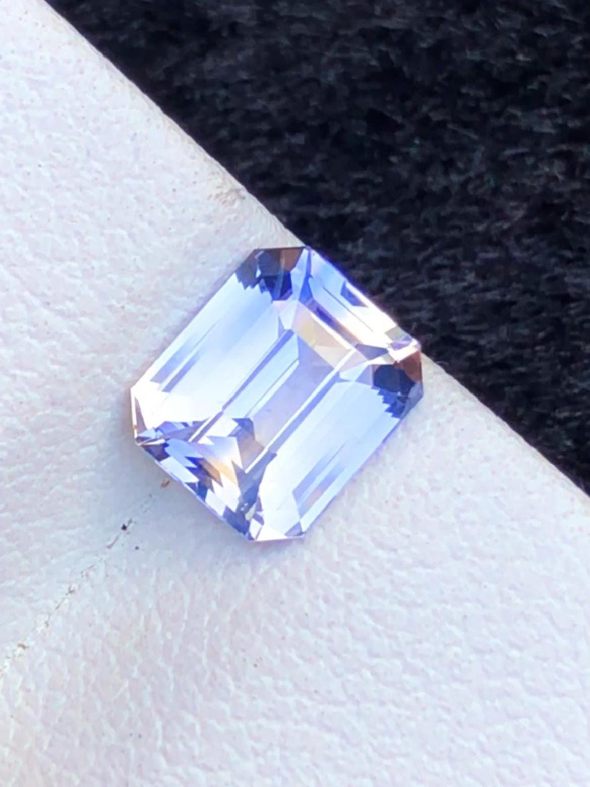 Violet-Blue Sapphire 2.05ct Emerald Cut • Sri Lanka
