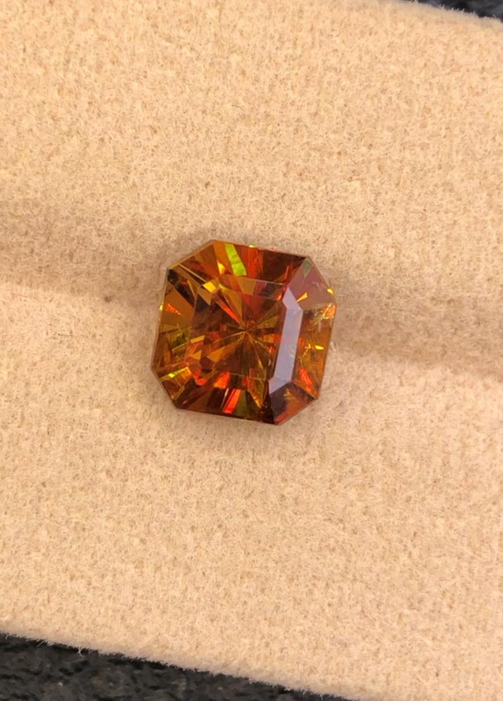 Full Fire Sphene Gemstone: 2.90 CT Natural Titanite Stone
