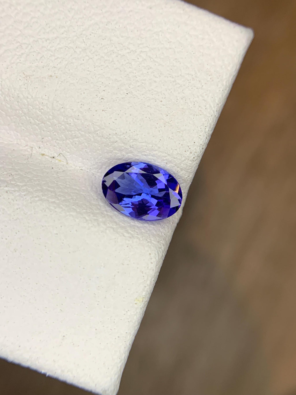 Certified 0.71 Carat Tanzanite Gemstone: Violet-Blue Oval Cut Loose Stone