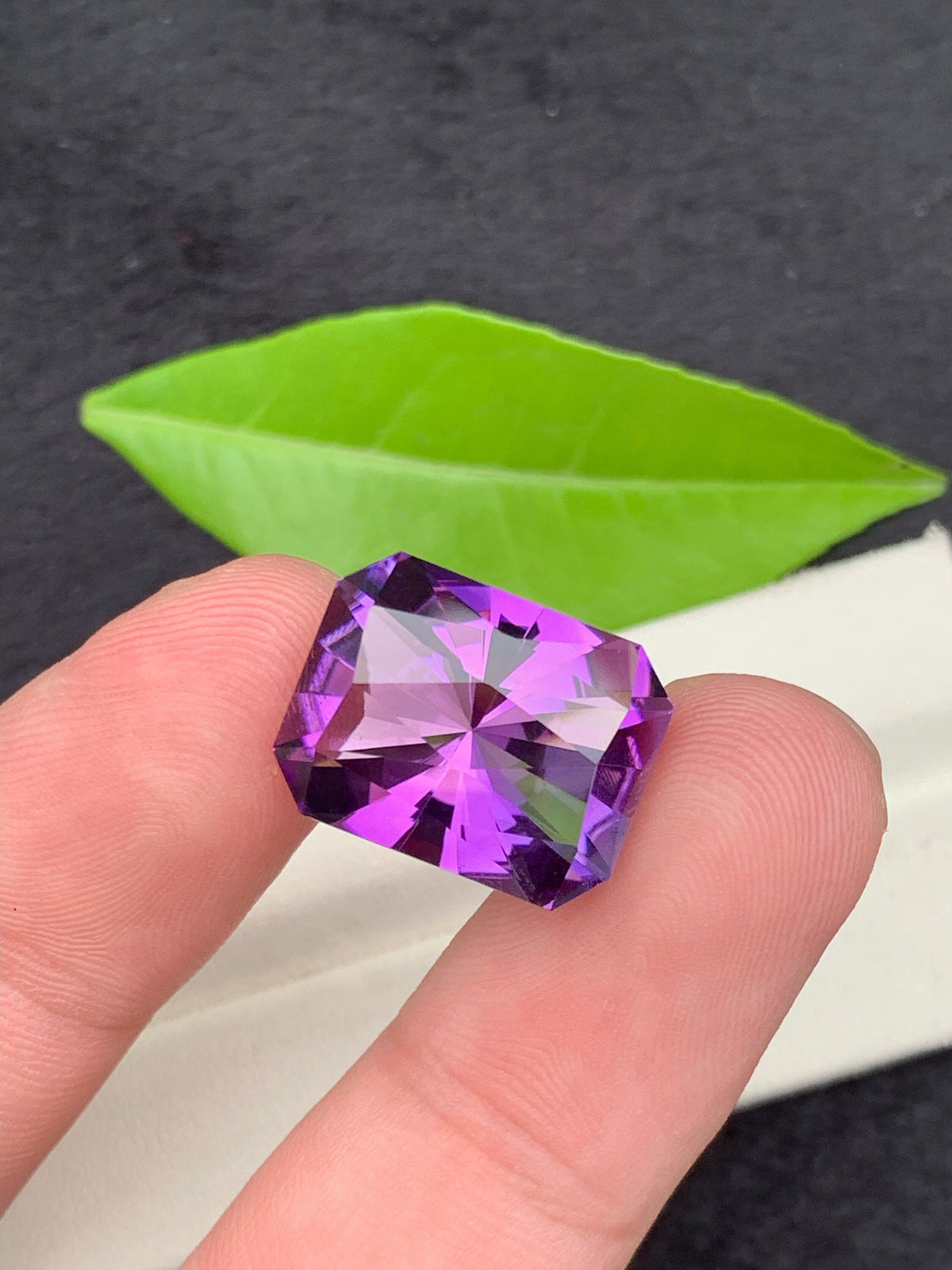 Custom Cut Pink Purple Amethyst Gemstone, 23.05 CT Flawless Loose Gem