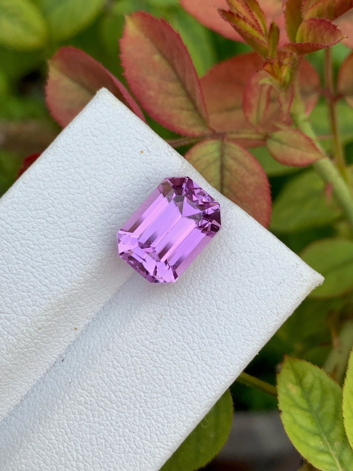 6.50 CT Lilac Kunzite Gemstone: Emerald Cut Loose Spodumene