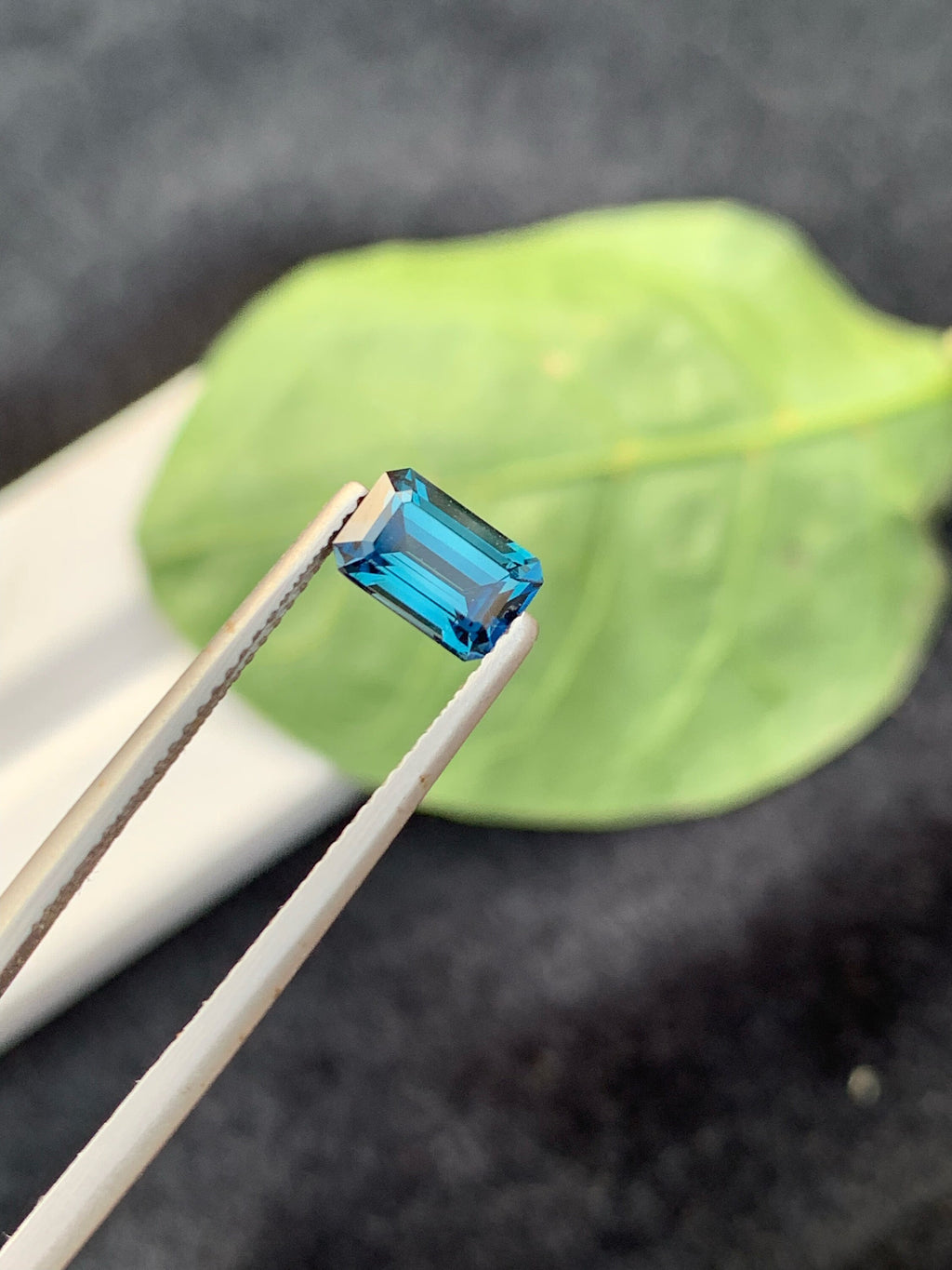 Ink Blue Tourmaline Stone For Ring Making, Faceted Tourmaline Gemstone, 1.35 CT