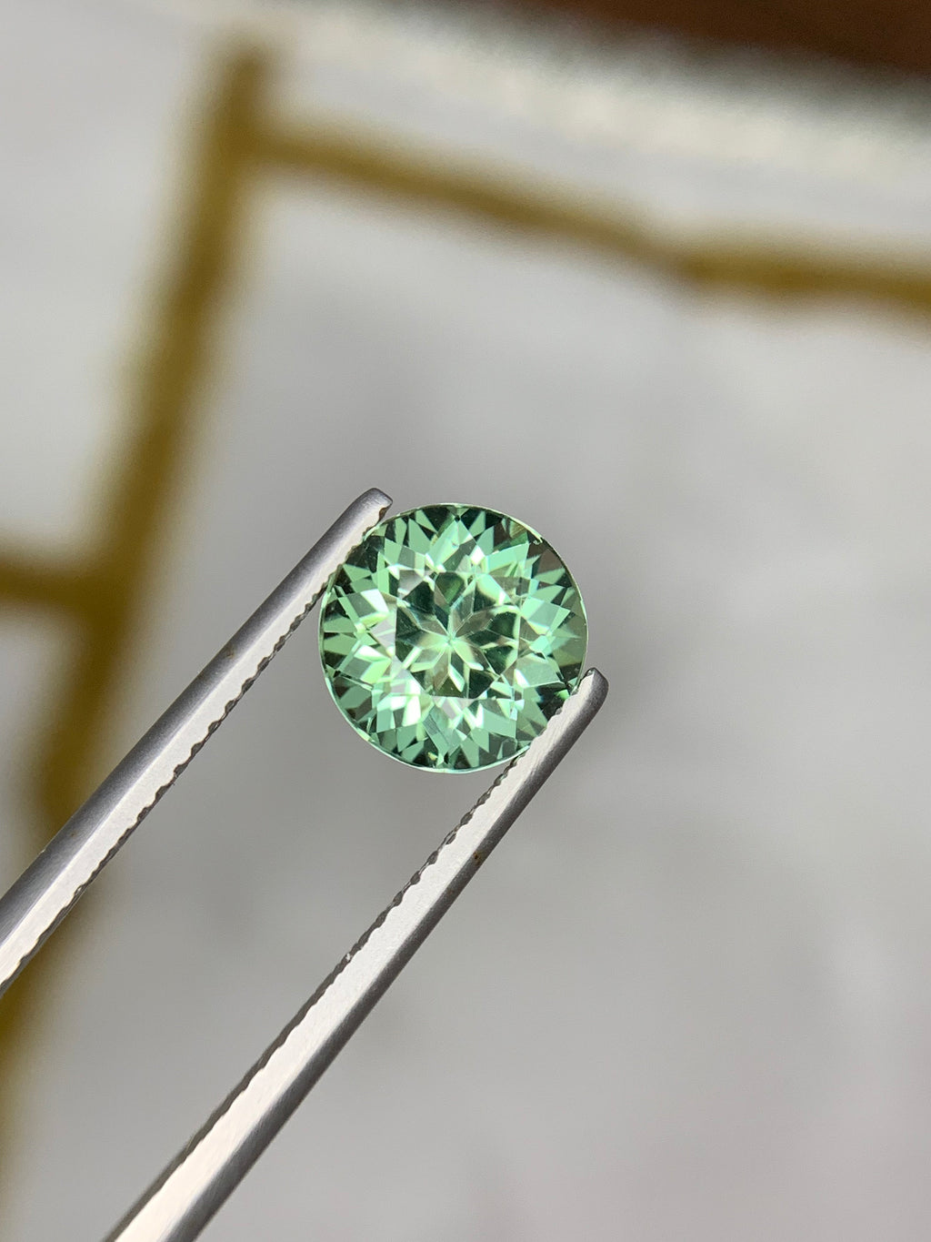 Lagoon Green Tourmaline Gemstone: Round Cut, 2.95 CT Loose Stone